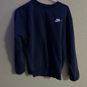 Nike Blue Crewneck Sweater Athletic Style